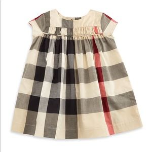 Burberry Ariadne Cap-Sleeve Check Shift Dress
